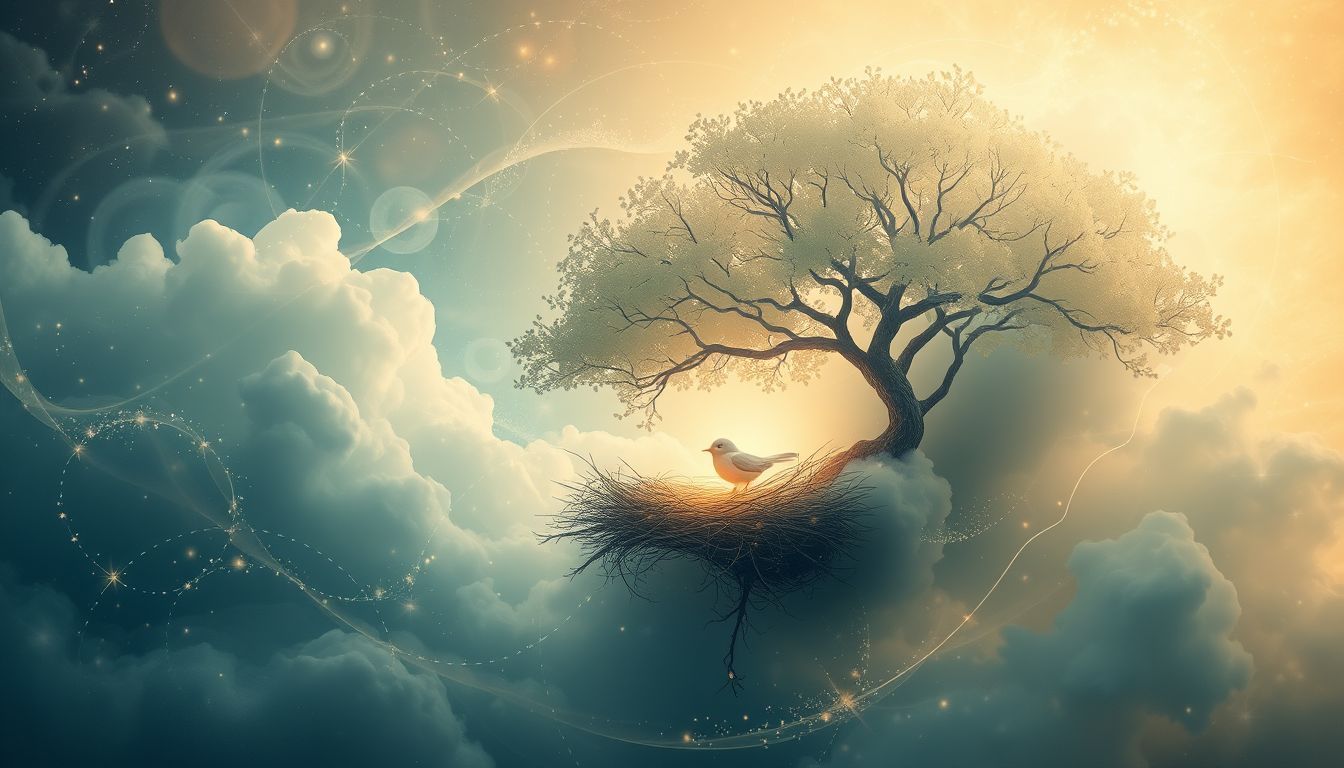 Im Wipfel nisten, schützen Vögel ihre zukünftige Generation sicher.