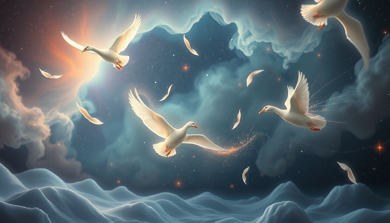 Das 16. Gänse schlachten symbolisiert Überwindung innerer Konflikte.