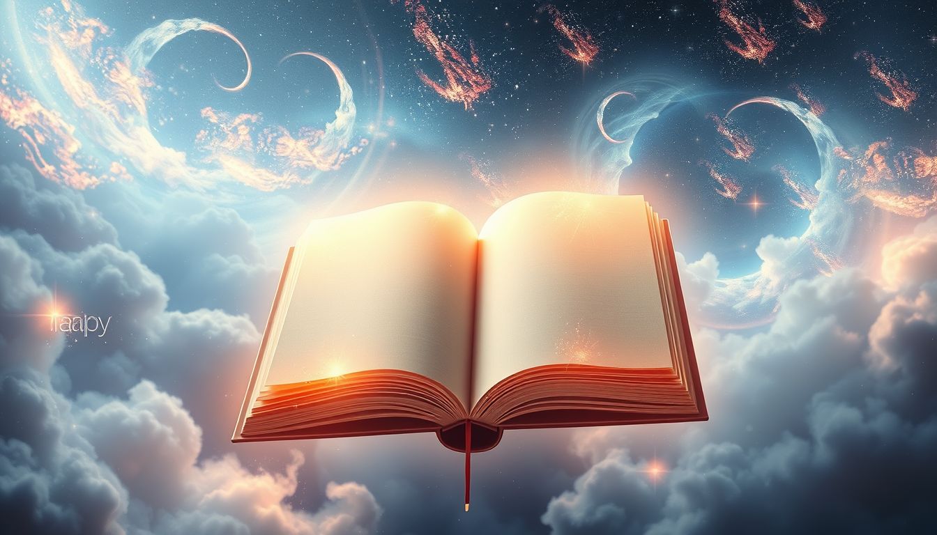 Ein leeres Gebetbuch symbolisiert spirituelle Suche und innere Leere.