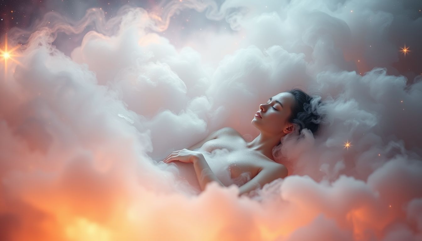 Einschlafen im Dampfbad symbolisiert Entspannung und Loslassen im Traum.