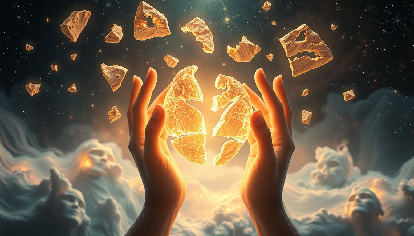 Das Hacken von Scheitholz symbolisiert innere Anstrengung und Wandel.