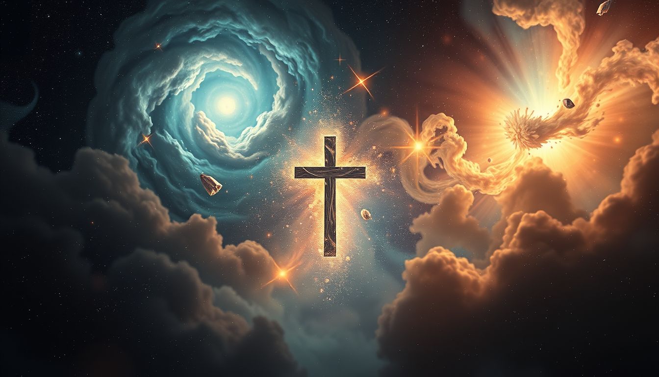 Das Niederstreichen eines Kreuzes symbolisiert oft Glaubenszweifel und inneren Konflikt.