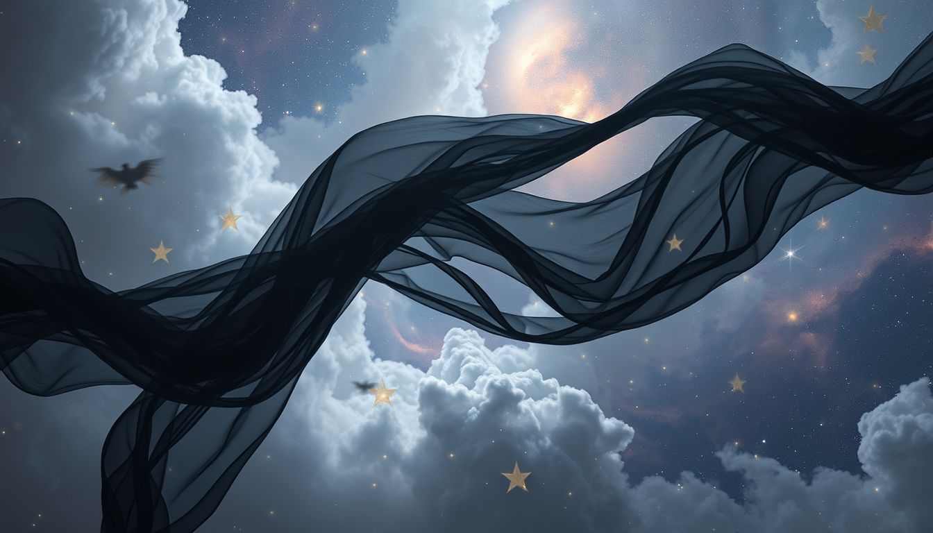 Träumen von schwarzer Gaze symbolisiert häufig verborgene Trauer und Ängste.