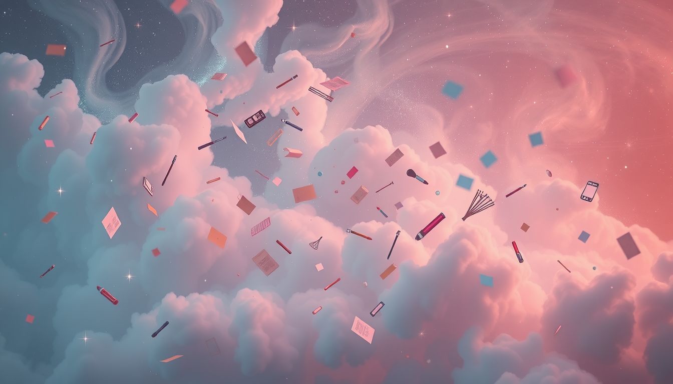 Ein unorganisierter Arbeitsplatz im Traum symbolisiert innere Unruhe.