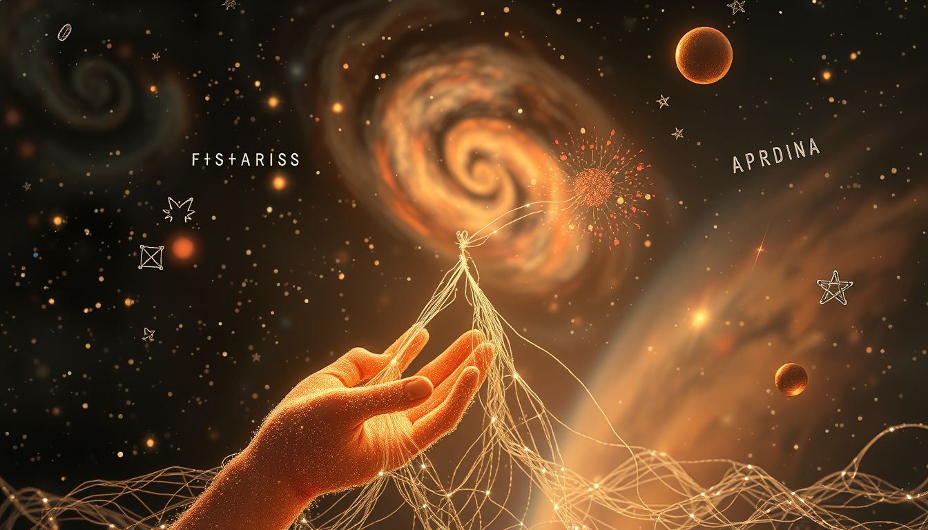 Ein Fischnetz reparieren symbolisiert die Wiederherstellung von verlorener Kontrolle.