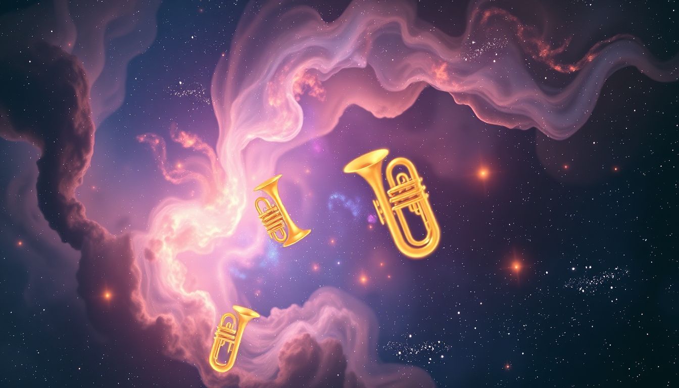 Der 8. Traum deutet auf kreative Ausdruckskraft durch Blechblasinstrumente hin.