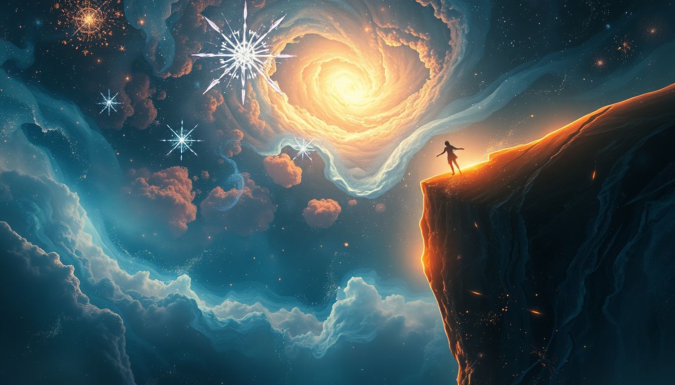 Das Abwerfen von einer Klippe symbolisiert oft Kontrollverlust und Angst.