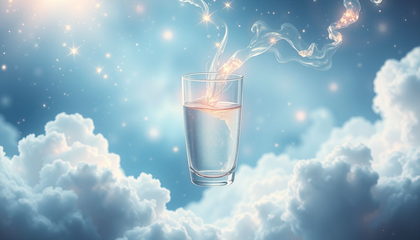 Aus einem Trinkglas trinken symbolisiert oft neue Lebensfreude und Hoffnung.