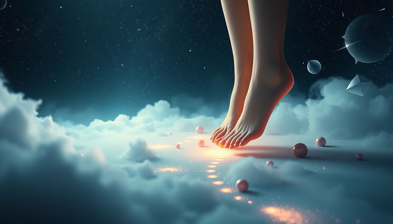 Blutende Füße symbolisieren oft Unsicherheit und verlorenen Lebensweg.