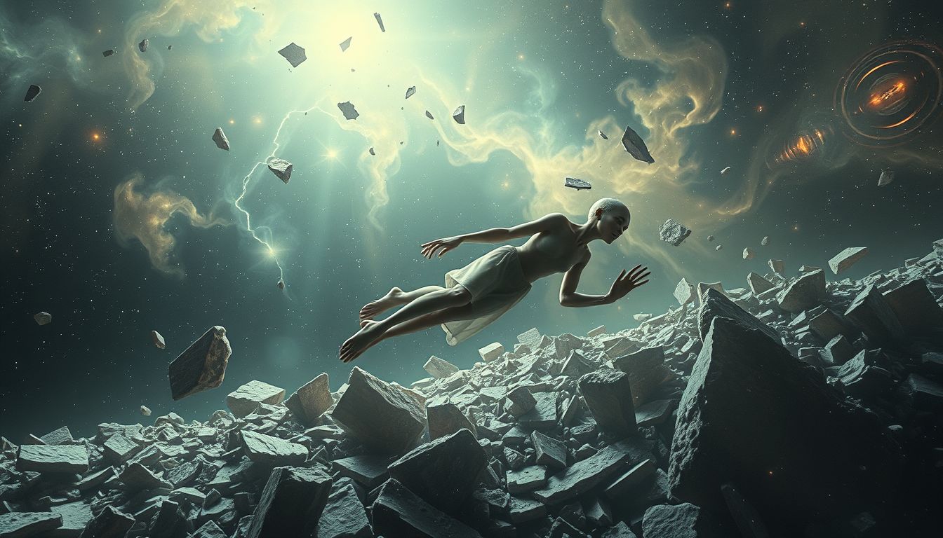 Der gefallene Übermensch symbolisiert oft verborgene Verletzlichkeit und Scheitern.