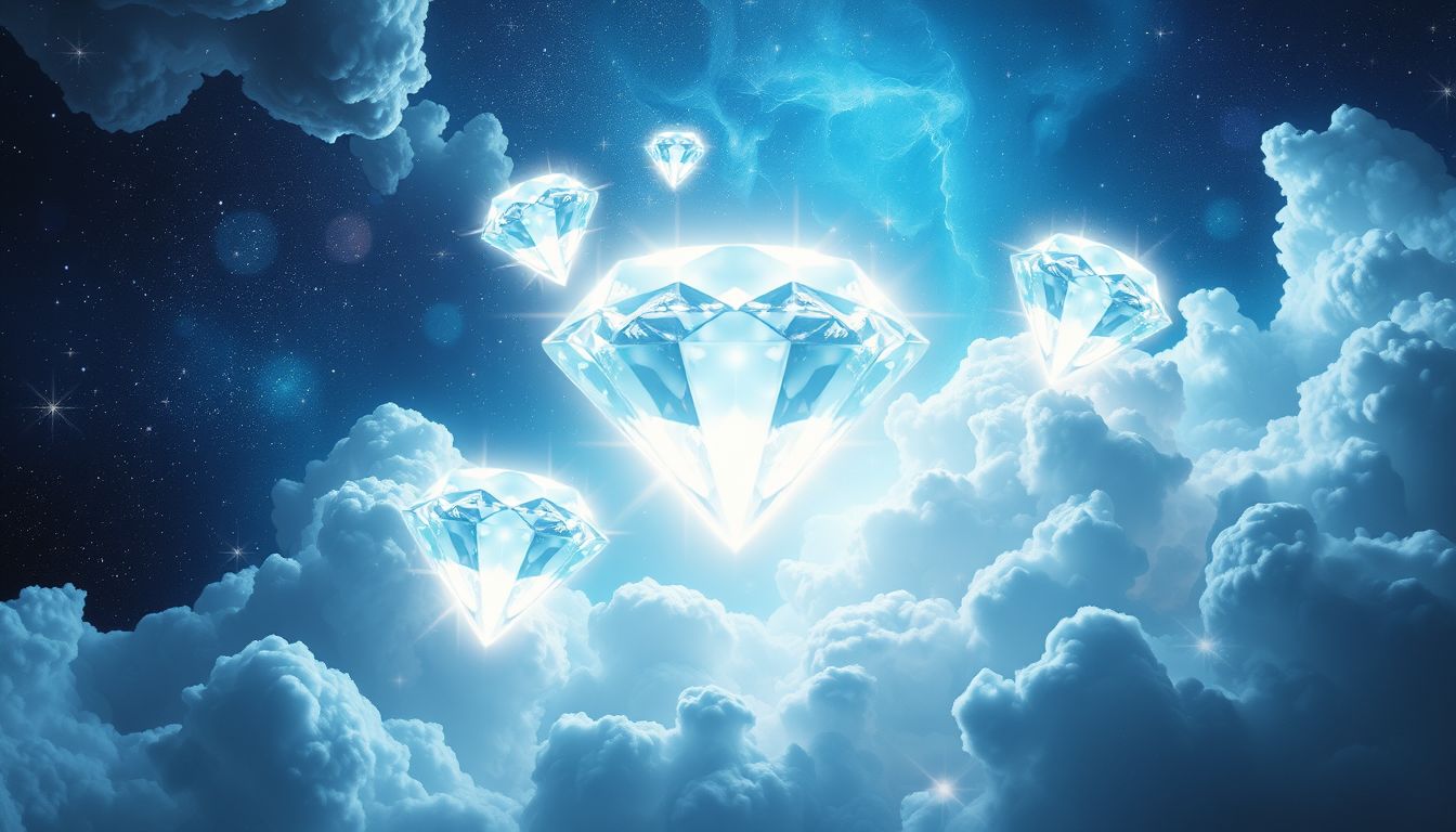 Diamanten im Traum symbolisieren oft Reinheit, Stärke und ewigen Wert.