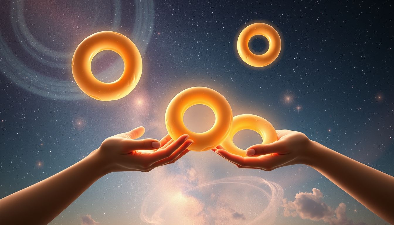 Donuts symbolisieren Großzügigkeit und das Teilen von Lebensfreude.