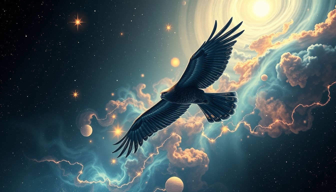 Ein Nachtfalke symbolisiert oft Selbstständigkeit und innere Stärke.