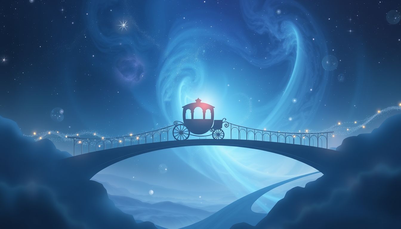 Ein Fiaker auf der Brücke symbolisiert wichtige Lebensentscheidungen und Übergänge.