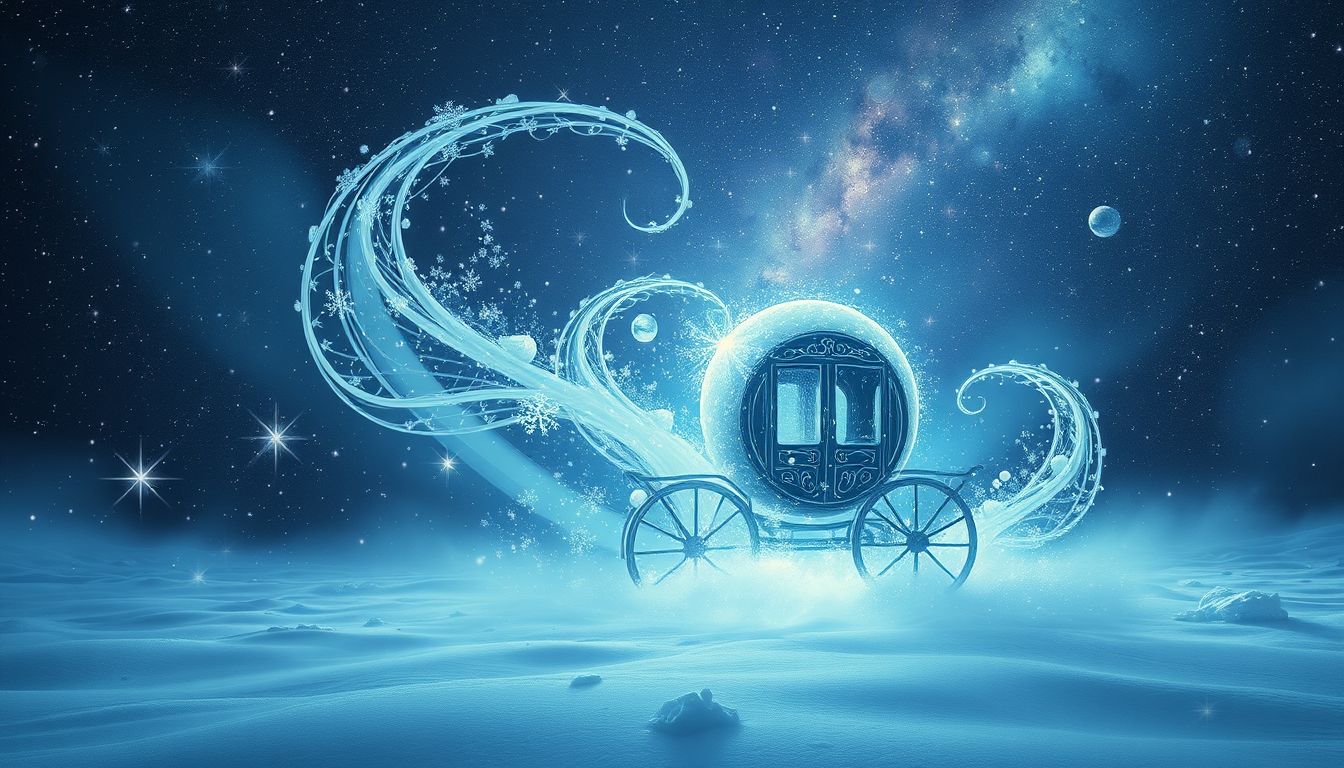 Ein Fiaker im Schnee symbolisiert emotionale Isolation und innere Kälte.