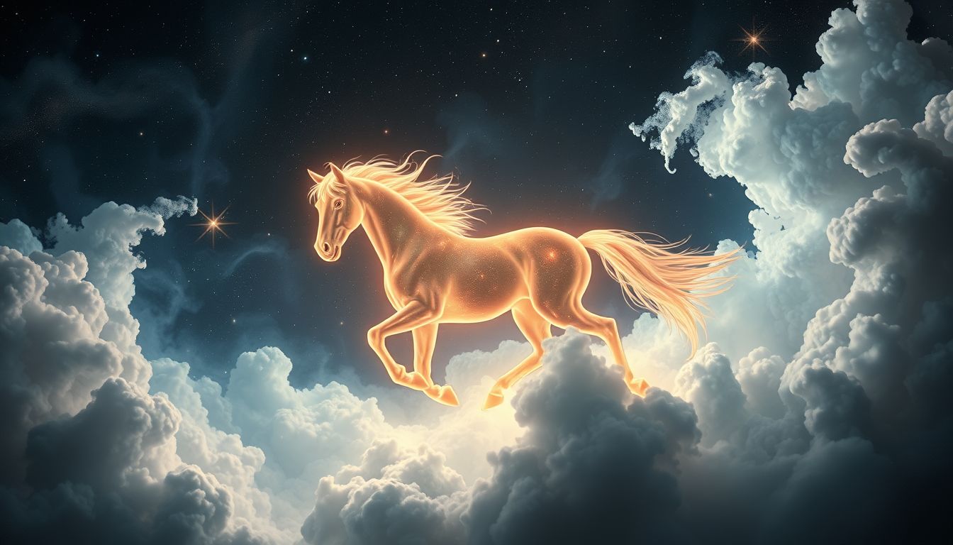 Ein pferdeloser Reiter symbolisiert oft Freiheit ohne Kontrolle.