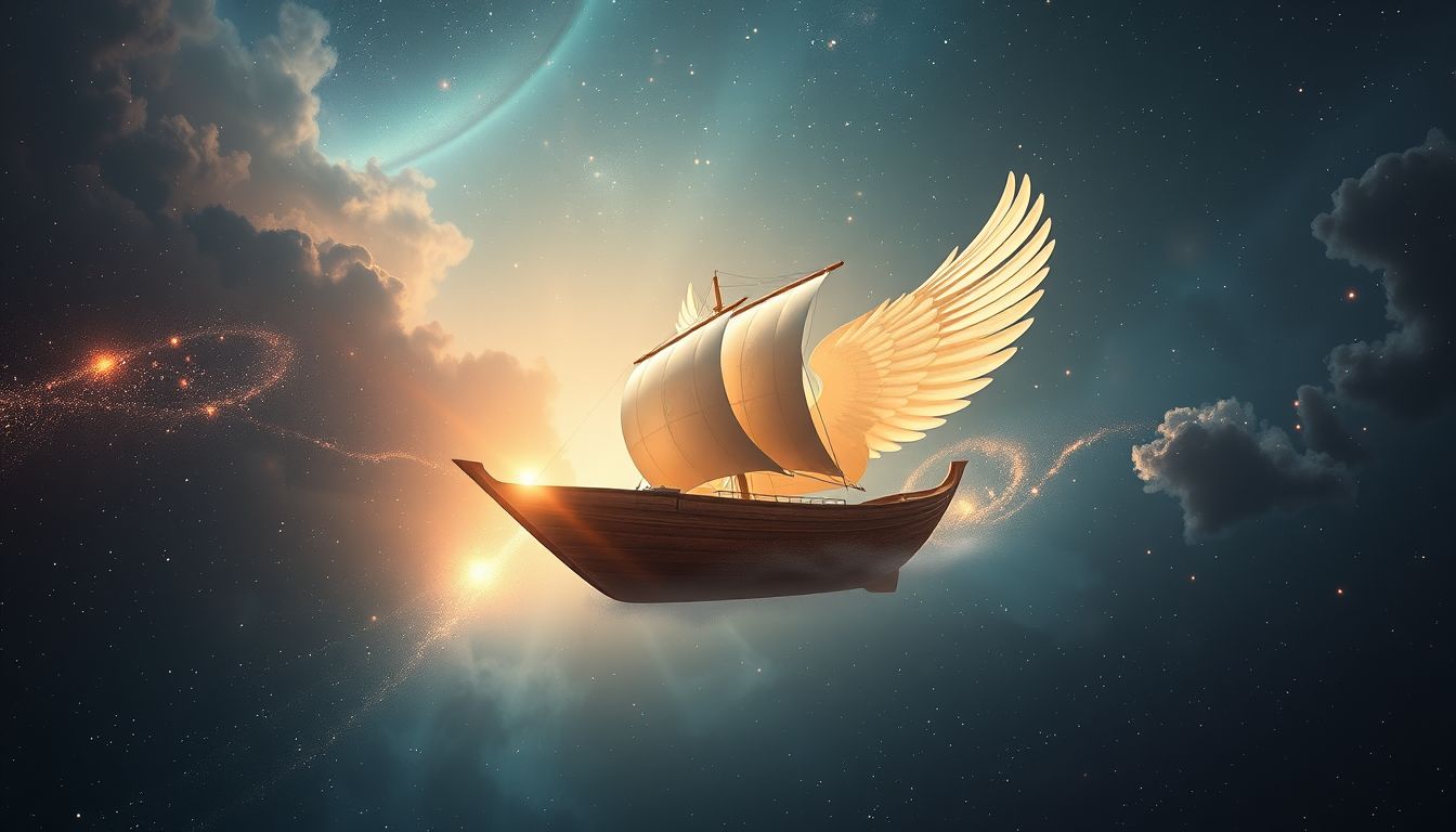 Ein Tragflächenboot symbolisiert Balance und Synchronisation in Partnerschaften.