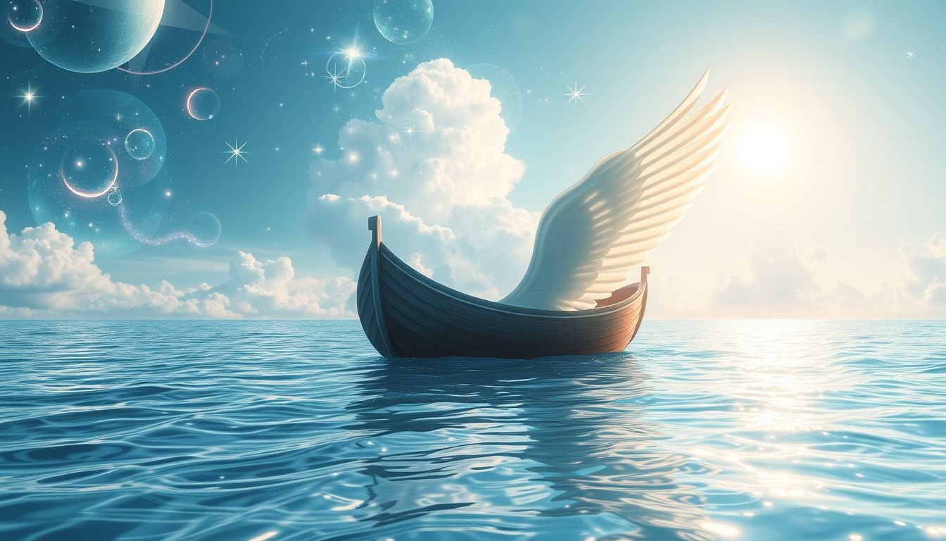 Ein Tragflächenboot bei Tag symbolisiert Klarheit und gesteigertes Bewusstsein.