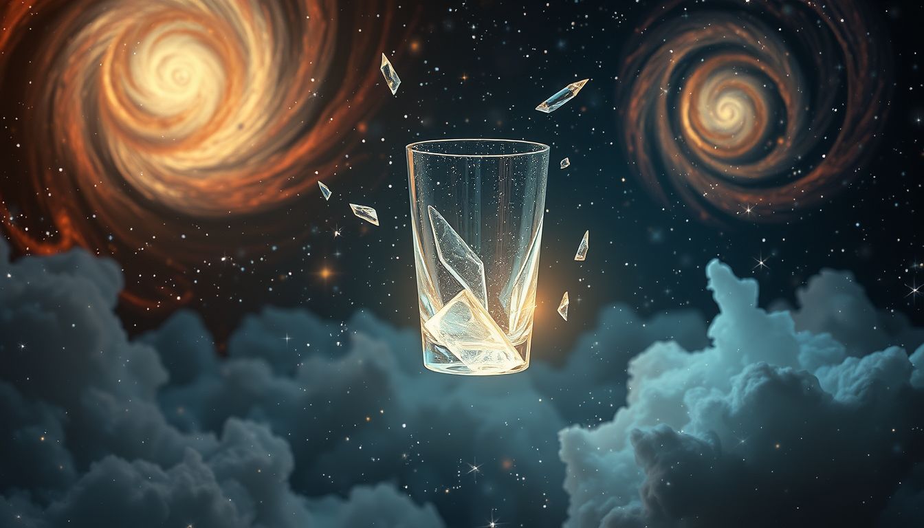 Ein Trinkglas als Waffe symbolisiert unterschwellige Aggression im Traum.