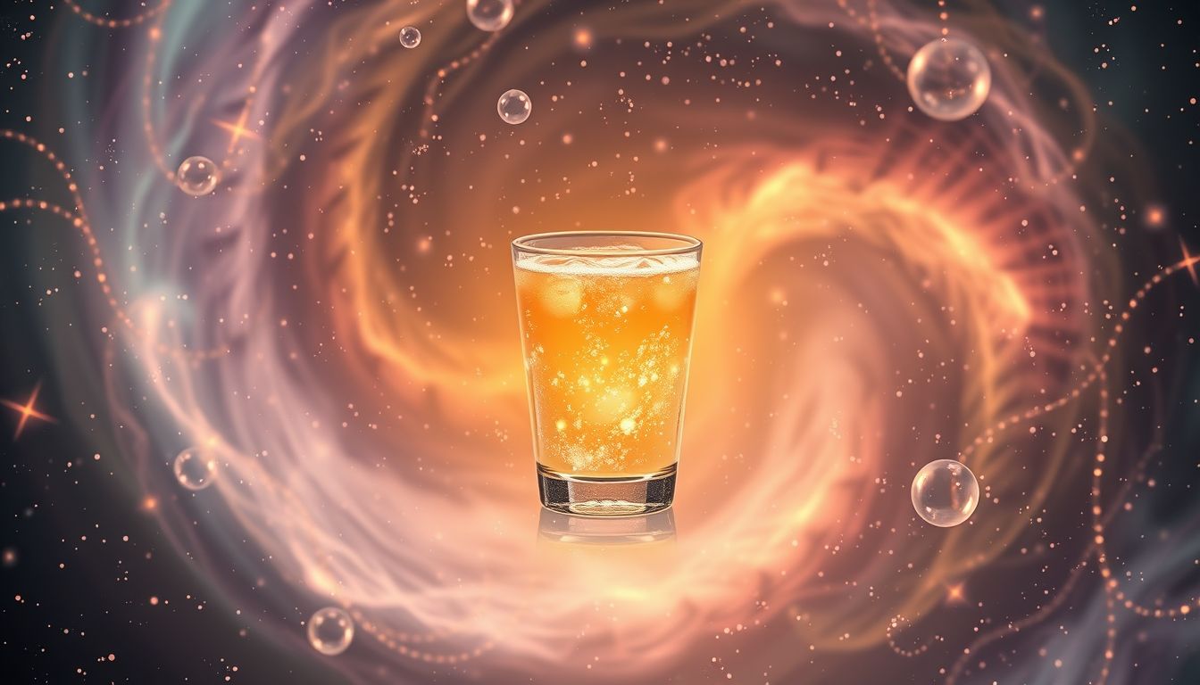 Ein Trinkglas mit Saft symbolisiert Frische und Lebensfreude im Traum.