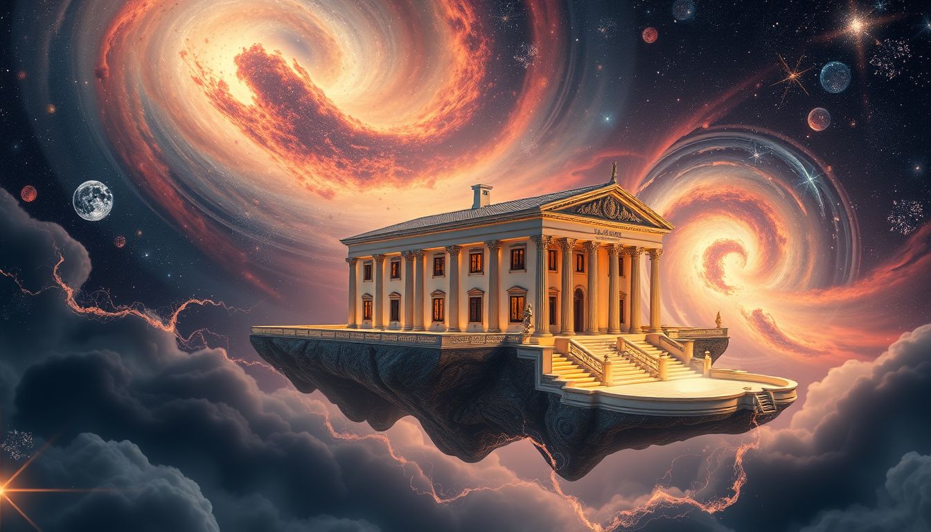 Eine römische Villa im Traum symbolisiert Luxus, Ruhe und Wohlstand.