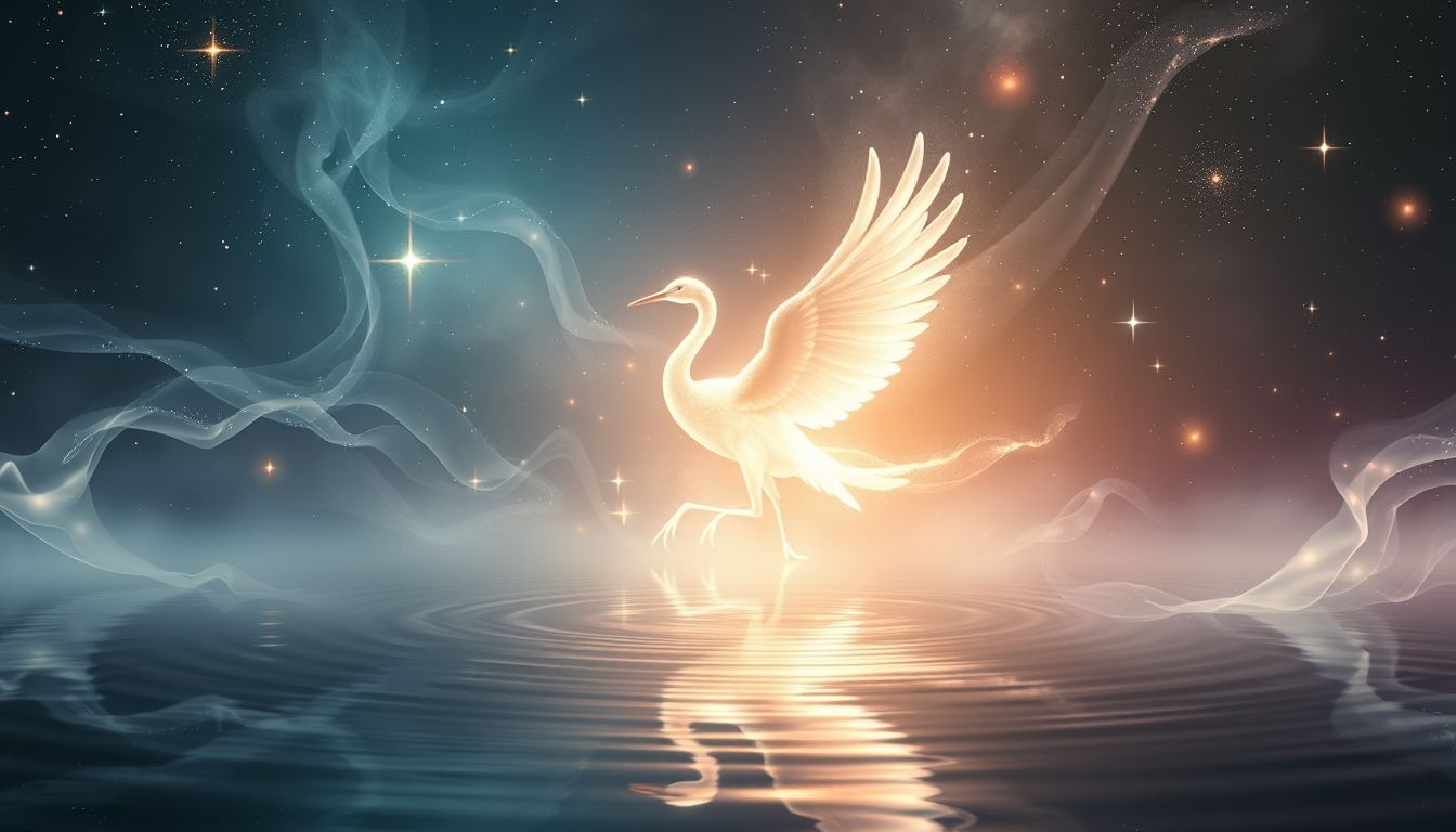 Das Beobachten eines Kranichs fördert innere Ruhe und Klarheit.