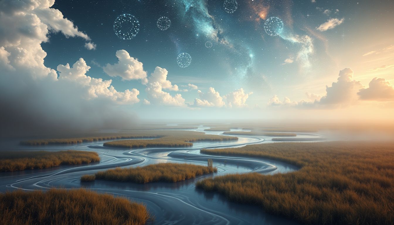 Marschland symbolisiert in Träumen oft Wandel und persönliche Entwicklung.