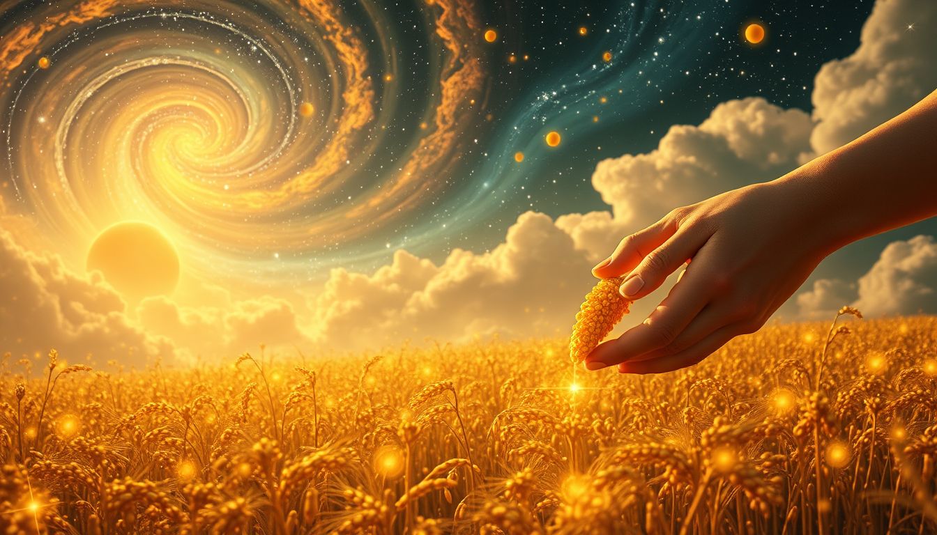 Polenta auf dem Feld symbolisiert Fleiß und erfolgreiche Ernte.