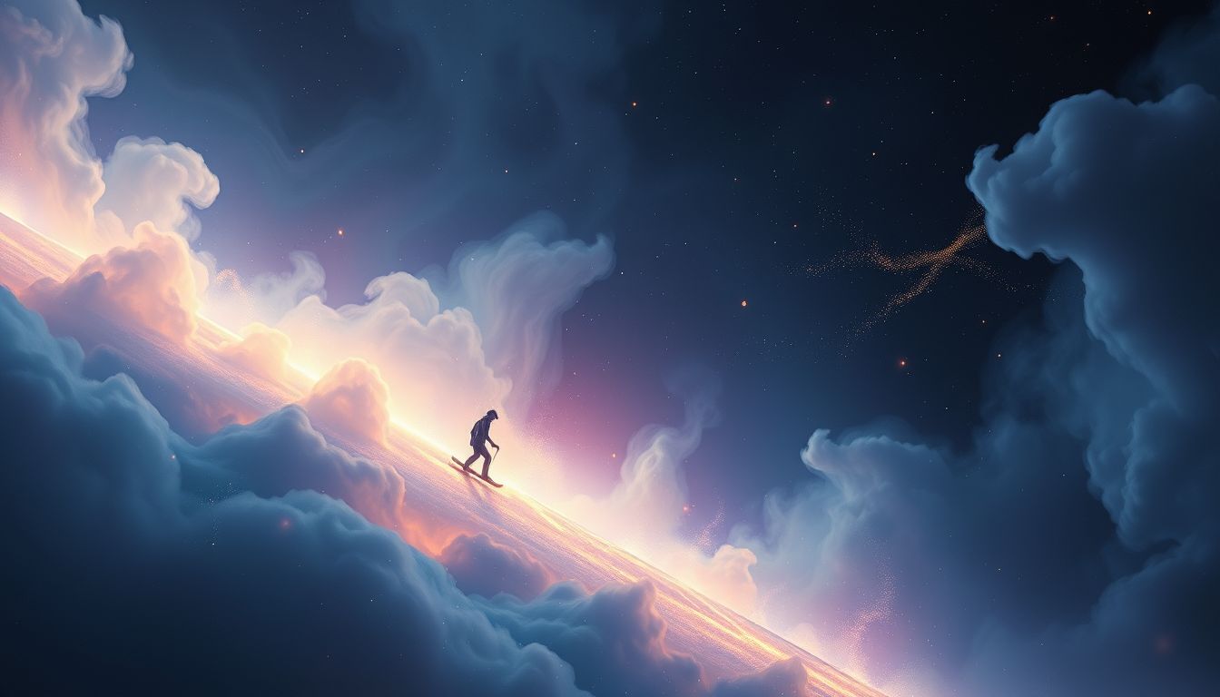 Reiten bergab symbolisiert oft Kontrollverlust oder bevorstehende Herausforderungen im Traum.