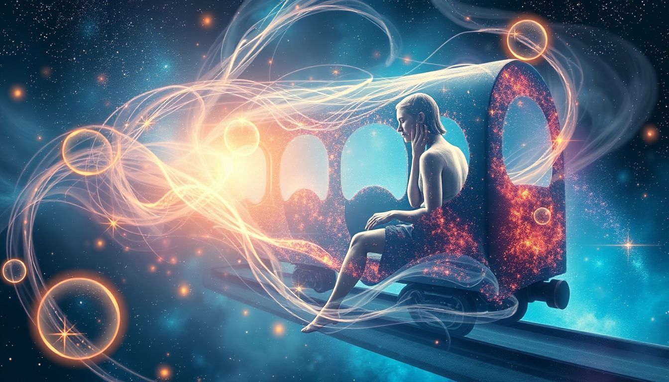 Im Zug sitzen symbolisiert oft Lebensreisen und Übergangsphasen.