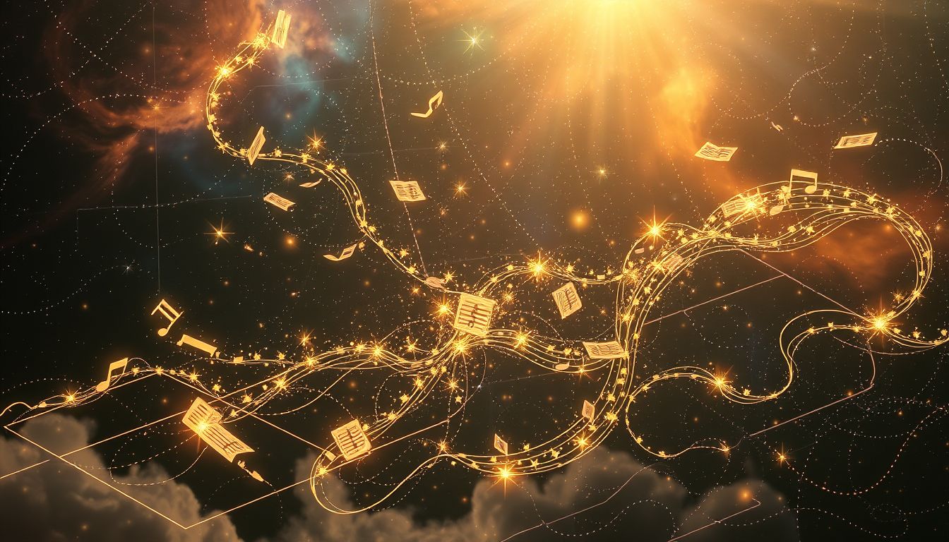 Schwierigkeiten beim Songwriting symbolisieren kreative Blockaden und Neuanfänge.