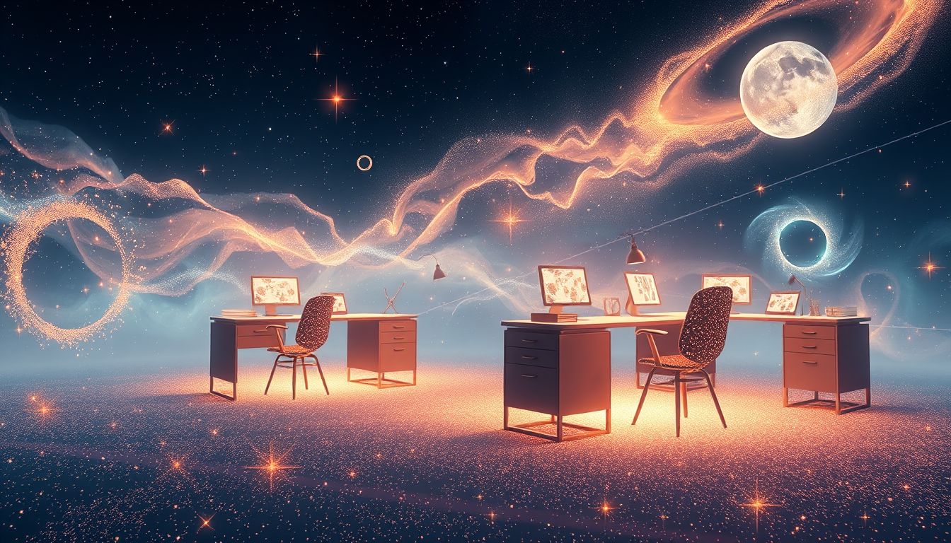 Traum 12 zeigt: Ulk im Büro signalisiert kreative Problemlösungen.