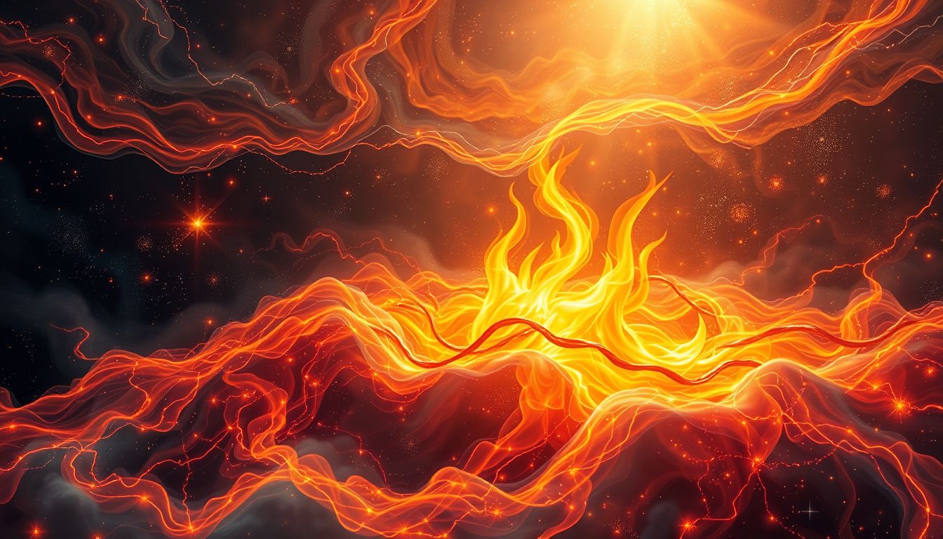 Traum 13 symbolisiert inneren Konflikt durch brennende Elektrodecke.