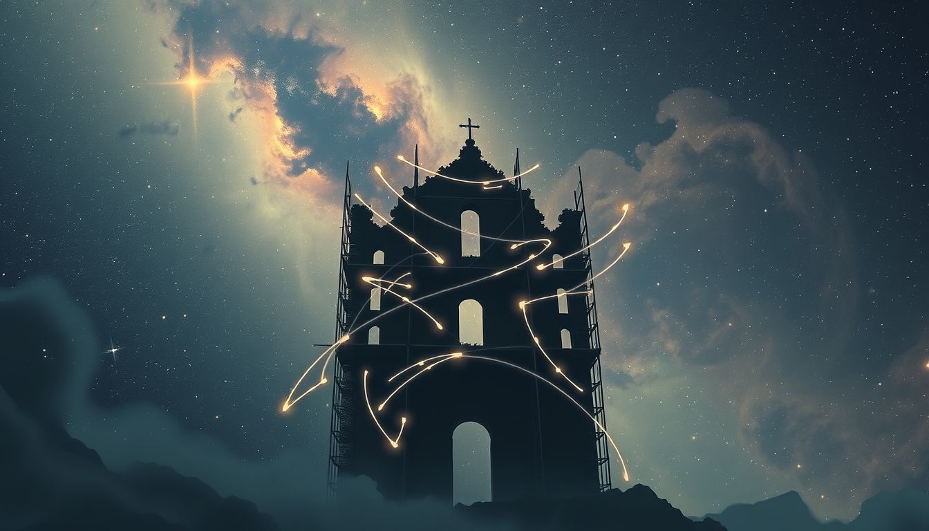 Ein Gerüst im Traum symbolisiert Übergang und persönliche Weiterentwicklung.