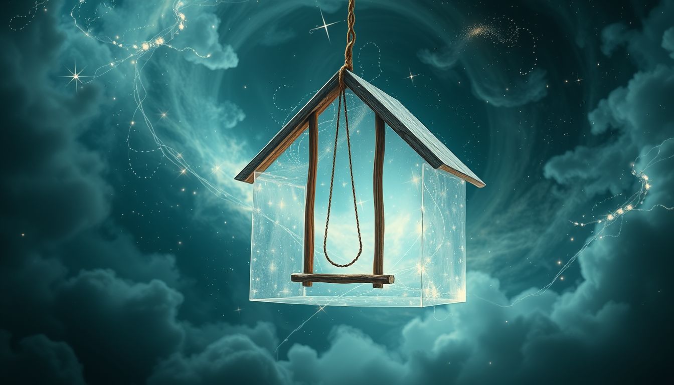 Ein Galgen im Haus symbolisiert innere Ängste und Selbstkritik.