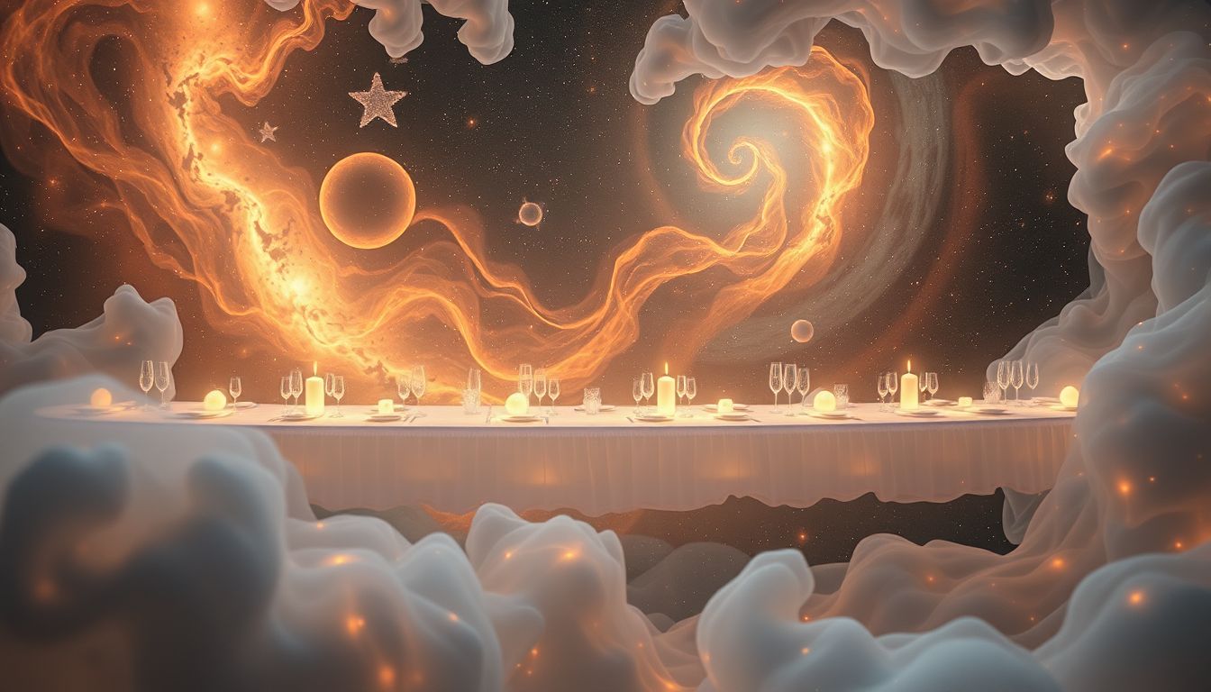 Ein sich wiederholendes Totenmahl symbolisiert unverarbeitete Trauer.