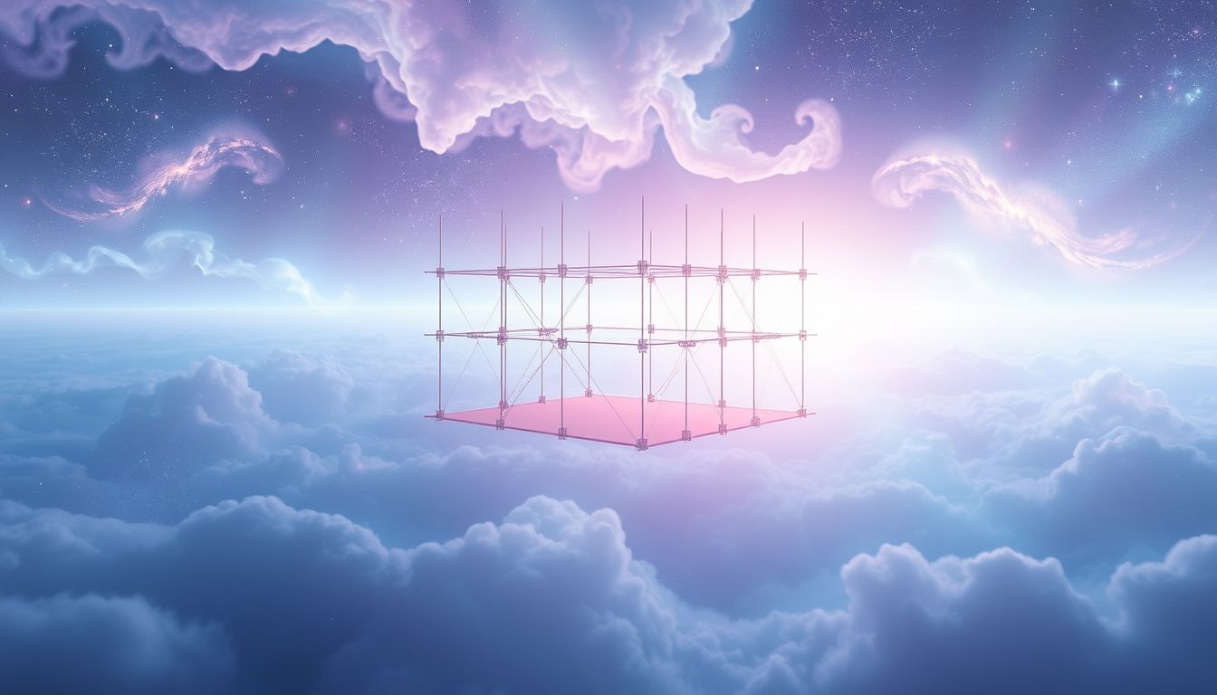 Ein leeres Gerüst symbolisiert unerfüllte Pläne und Unsicherheit im Traum.