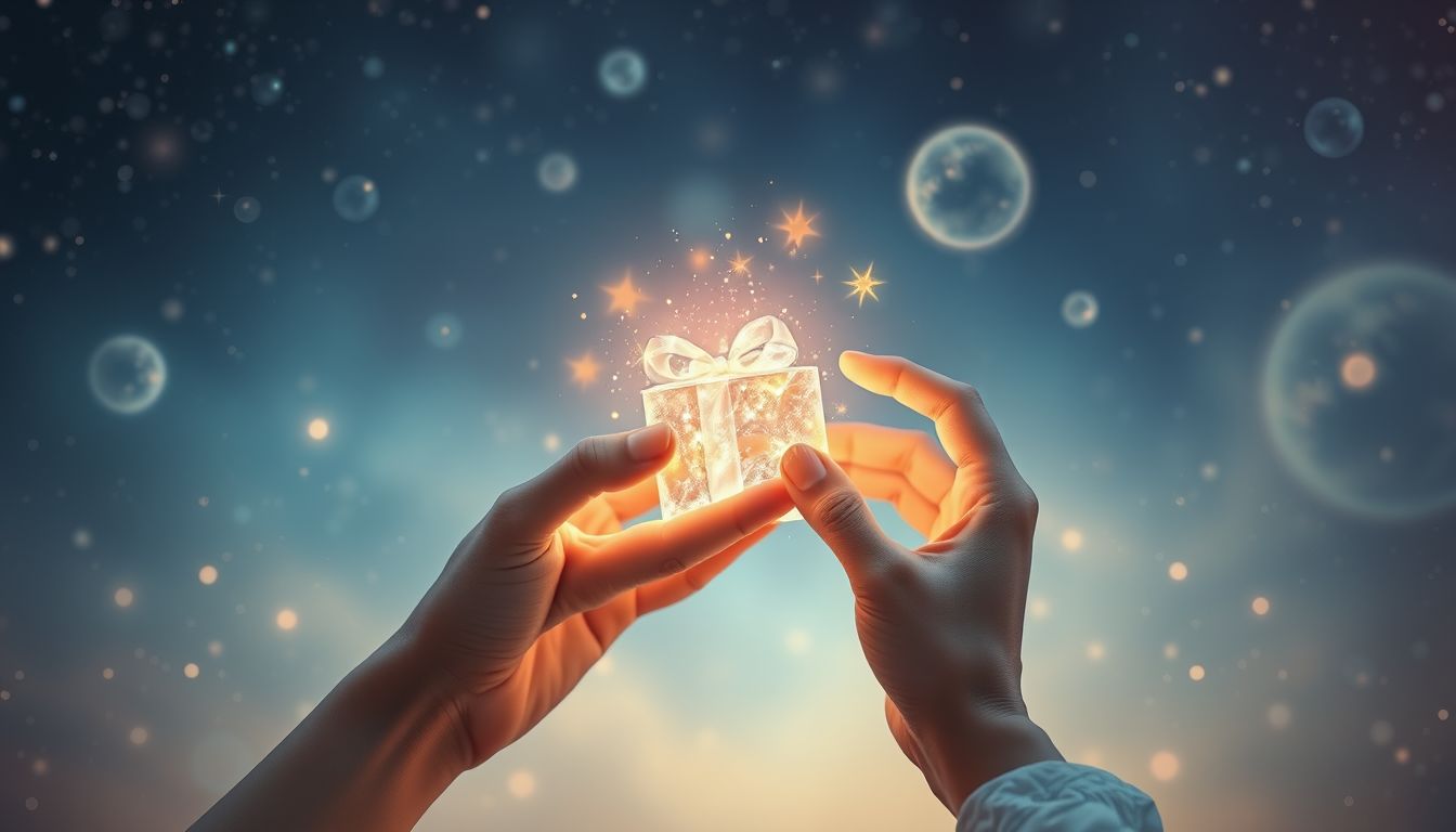 Ein Geschenk des Gatten symbolisiert Wertschätzung und neue Chancen.