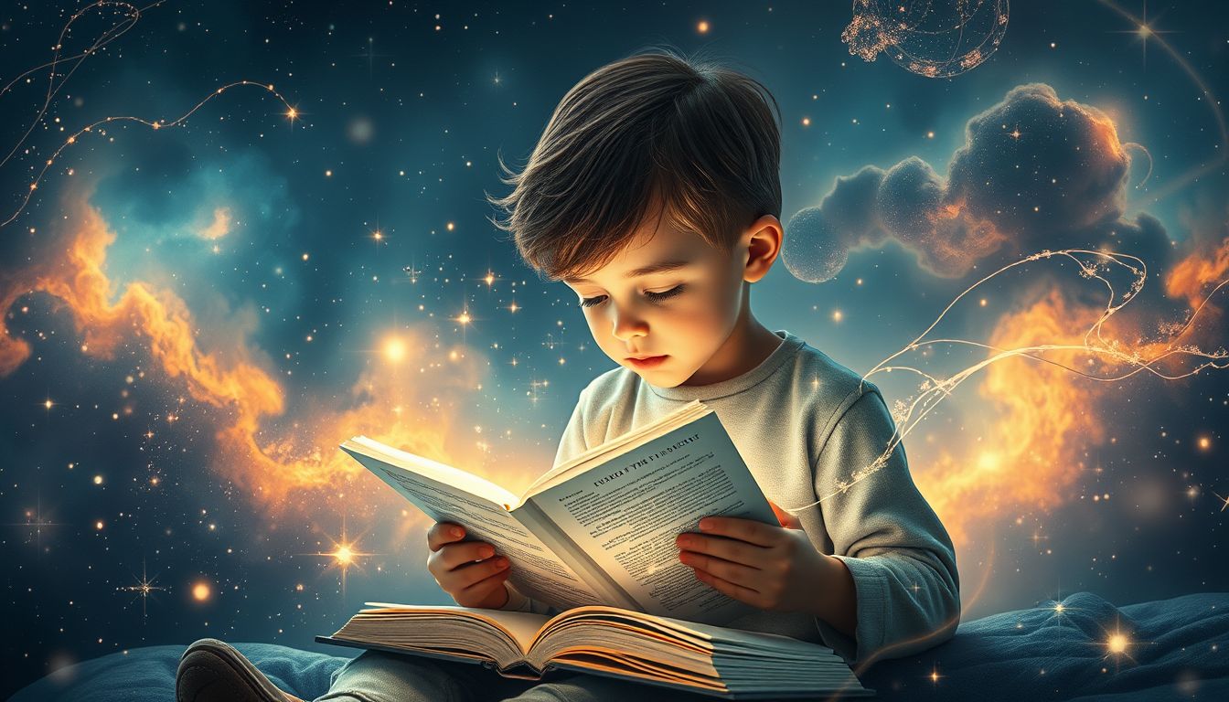 Ein lesender Junge symbolisiert Wissensdurst und persönliche Entwicklung im Traum.