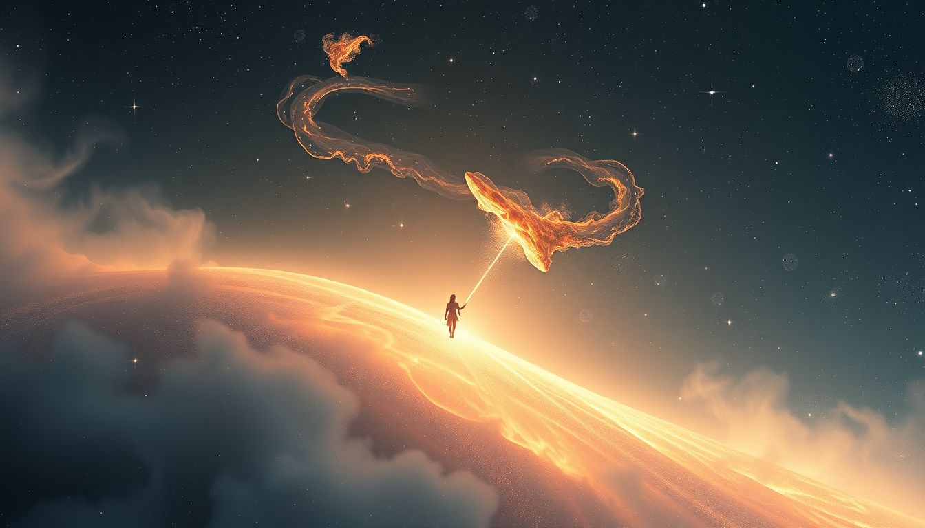 Ein bergabgehender Leichenzug symbolisiert Lebenskrisen und Ängste.