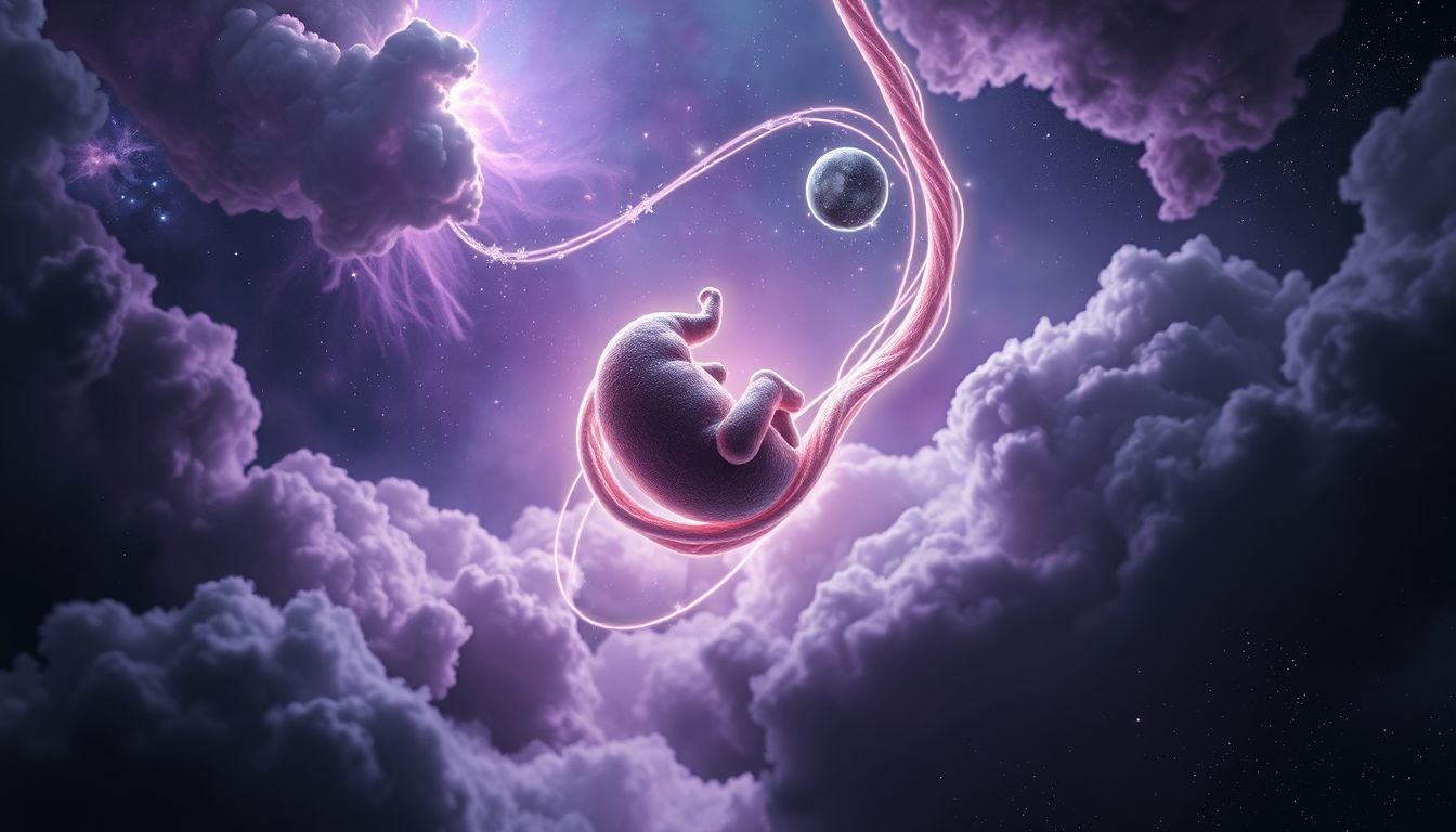 Ein schwarzer Nabelschnur-Traum symbolisiert oft unterdrückte Ängste.