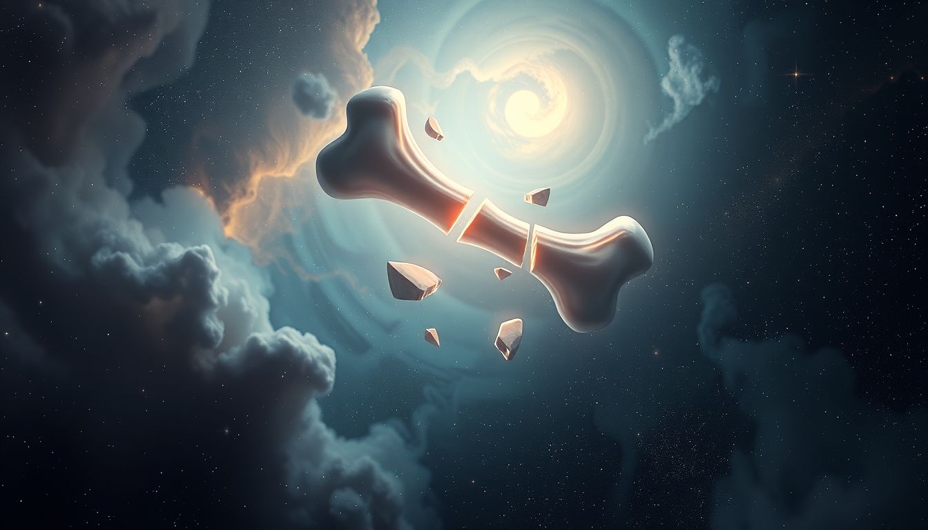 Ein gebrochenes Schienbein im Traum symbolisiert innere Verletzlichkeit und Heilung.