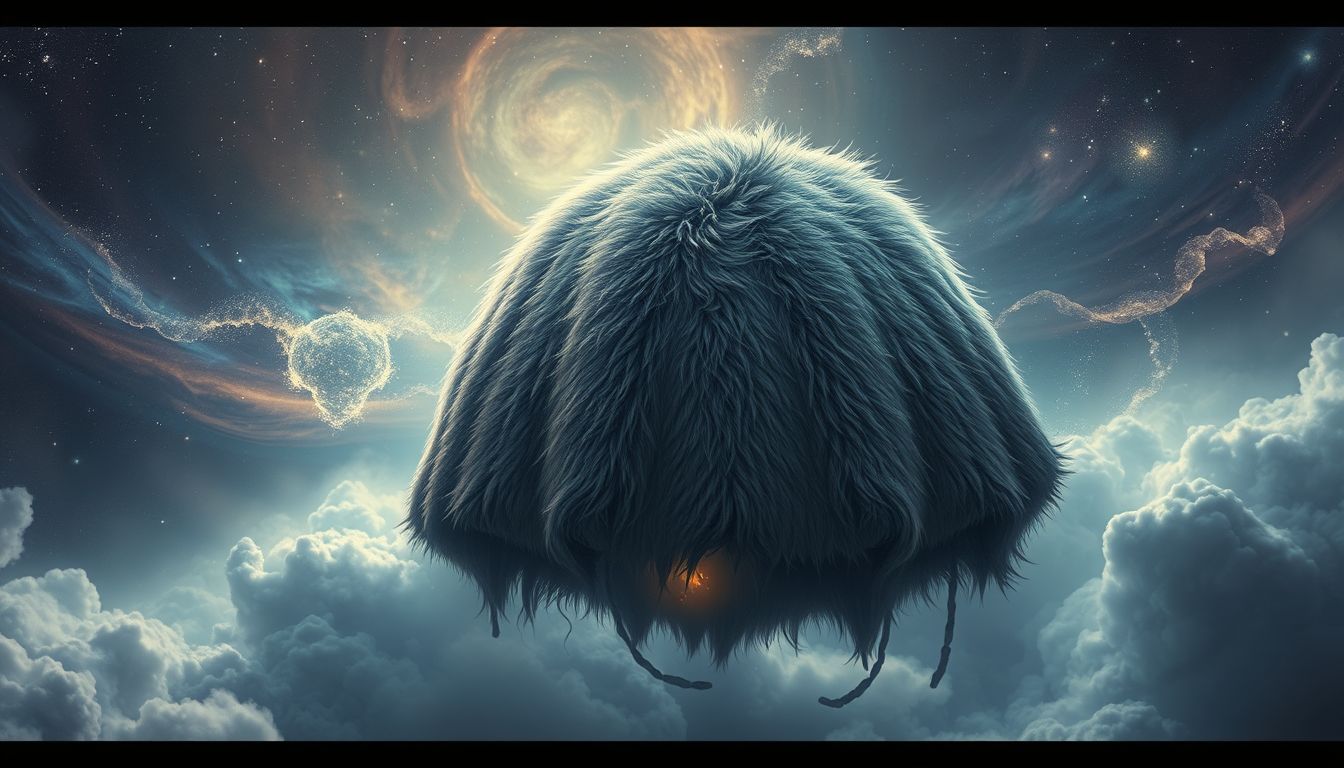 Ein abgenutzter Kuppelfellmantel symbolisiert verlorene Lebensenergie und Schutz.