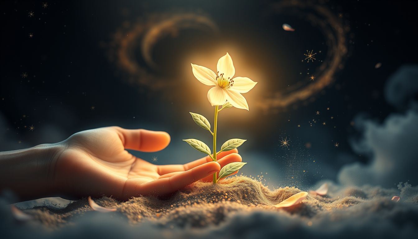 Traum von Reseda pflanzen symbolisiert Neubeginn und Hoffnung.