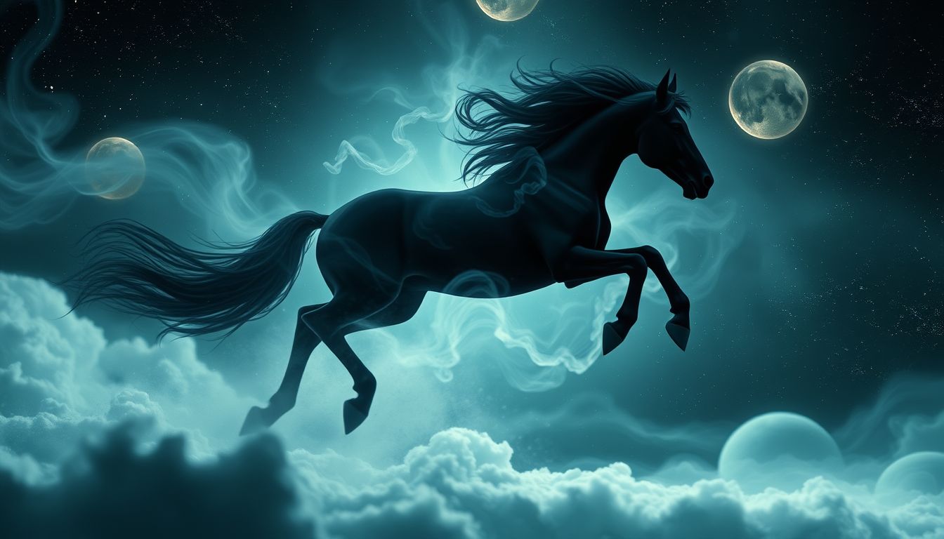 Ein schwarzes Pferd im Traum symbolisiert oft verborgene Ängste.