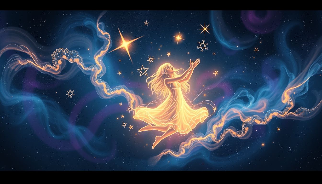 Ein tanzender Ulk symbolisiert Lebensfreude und kreative Energie.