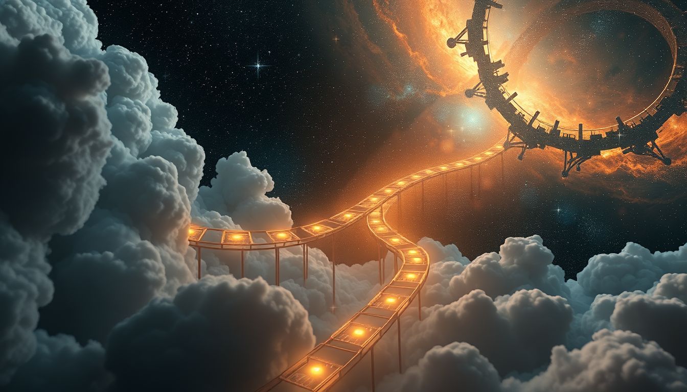 Ein Gerüst überqueren symbolisiert oft mutigen Lebenswandel.