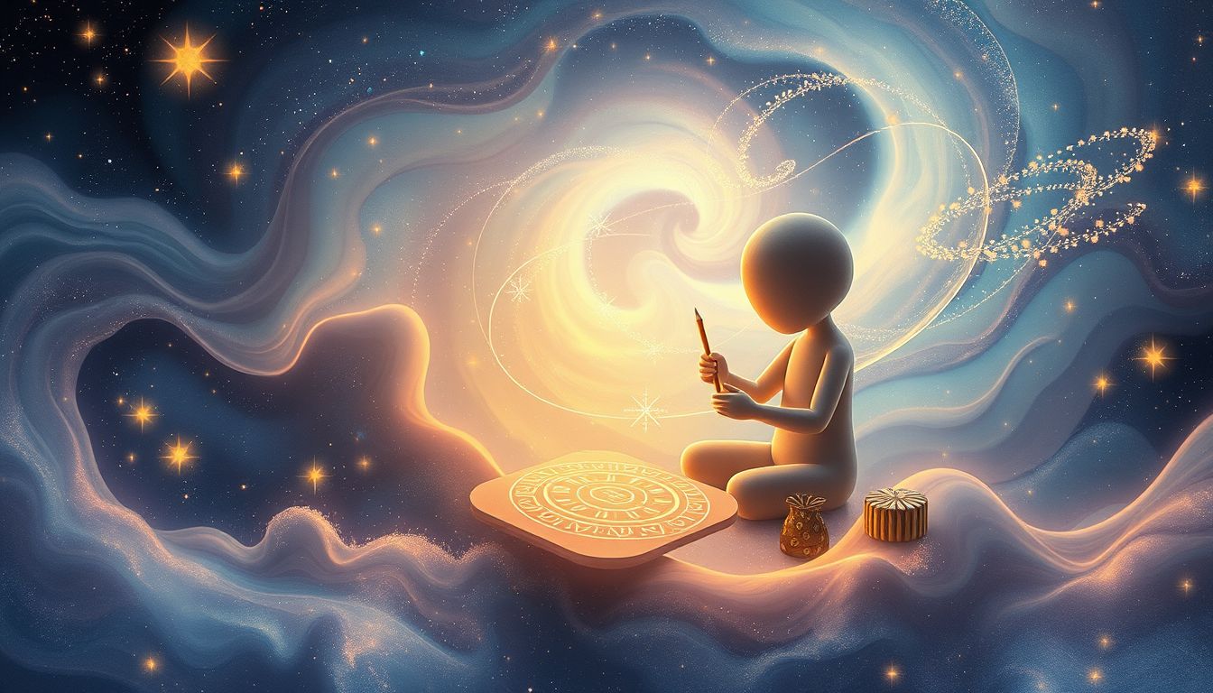 Ein freundlicher Graveur symbolisiert kreative Selbstentfaltung im Traum.