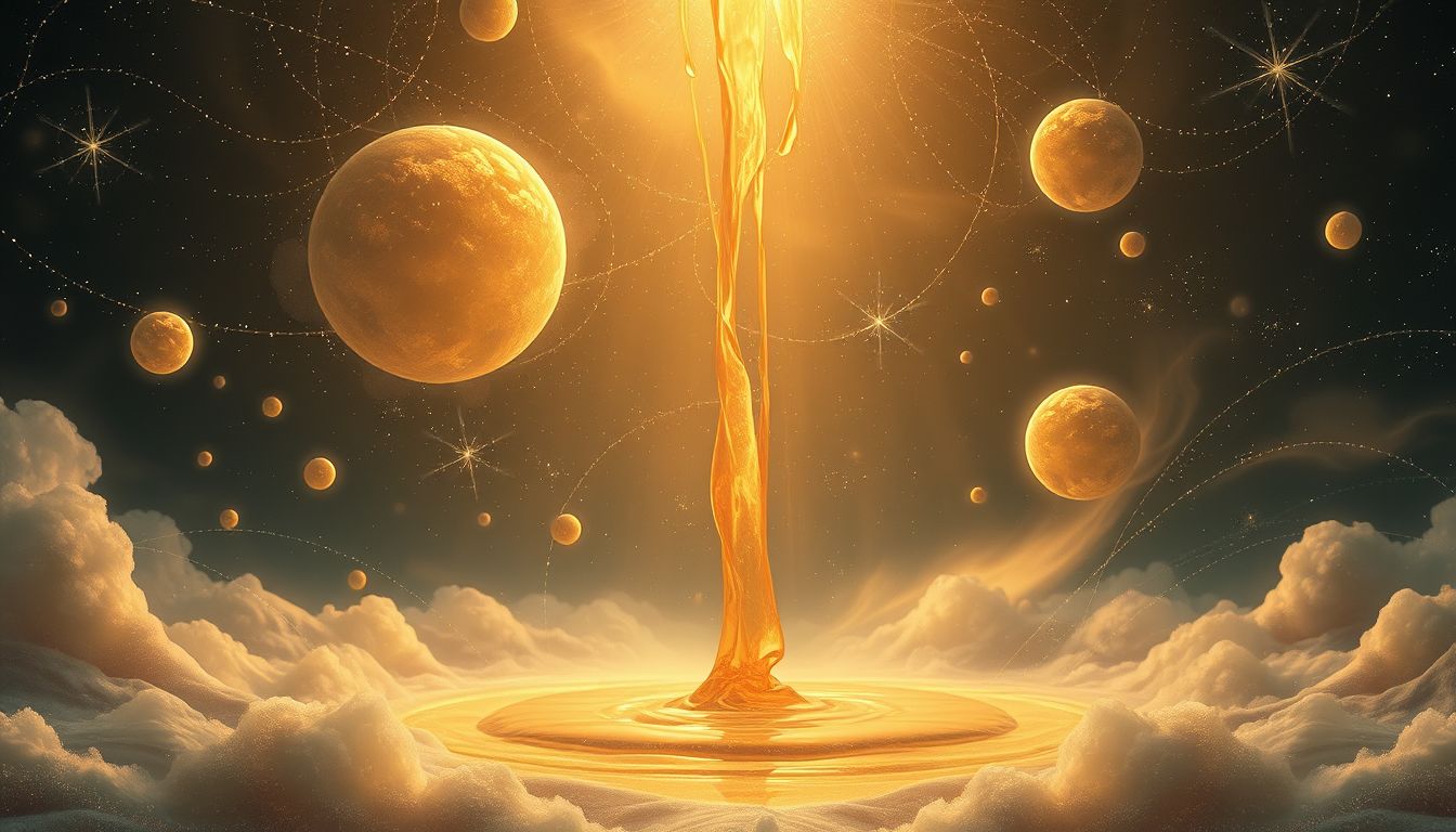 Das Verschütten von Goldtinktur symbolisiert verlorene Chancen und Reue.