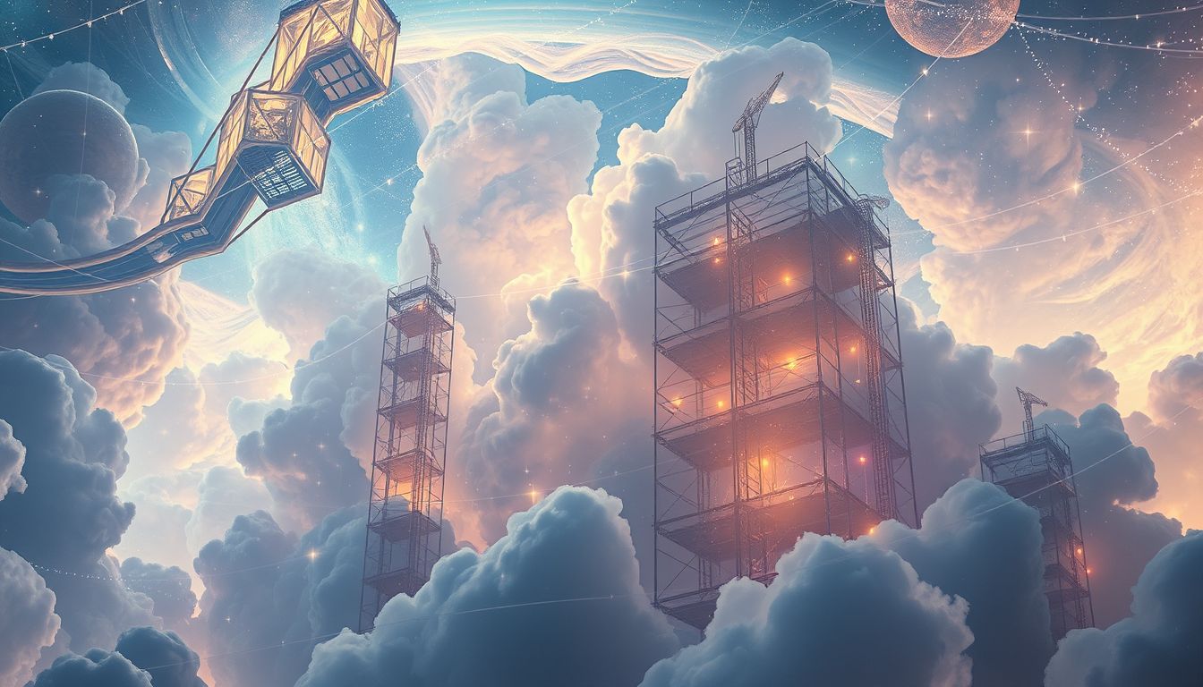 Ein Gerüst im Traum symbolisiert persönlichen Aufbau und Wachstum.